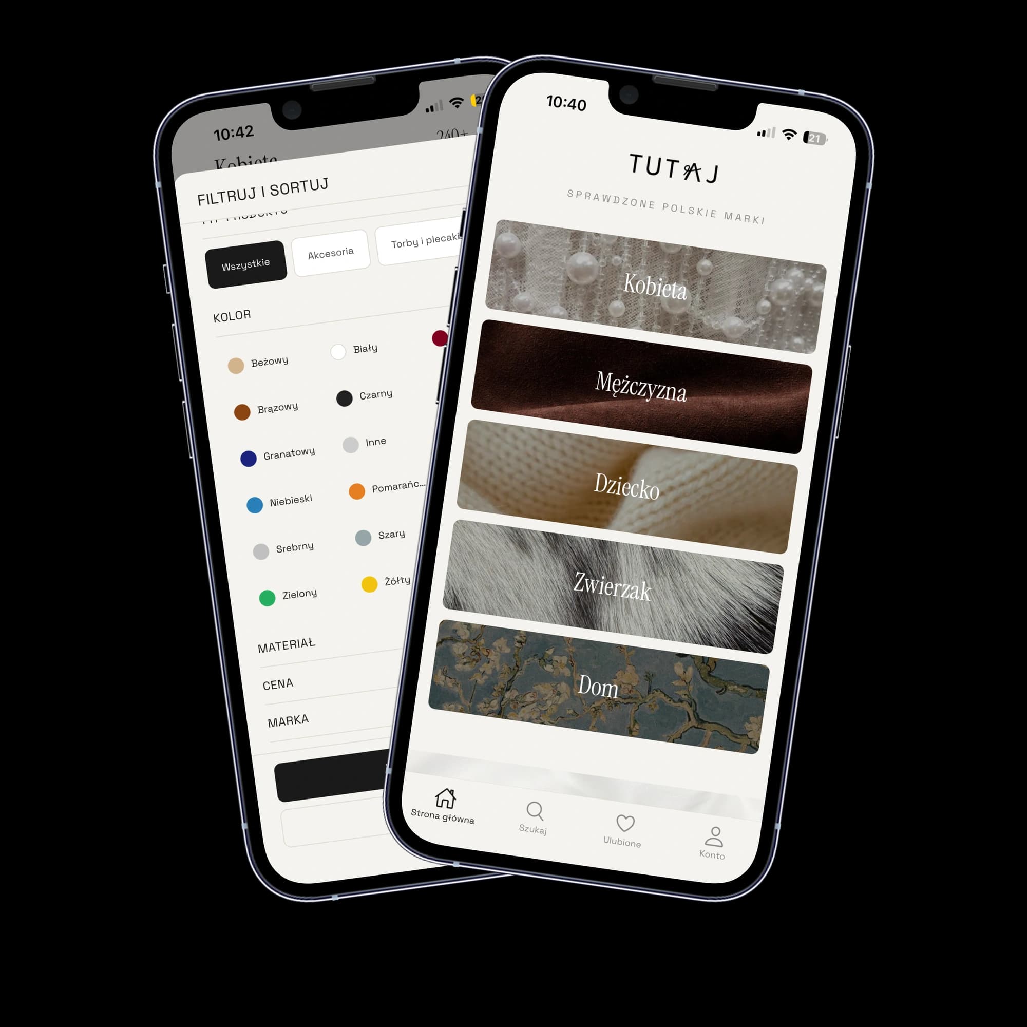 Aplikacja Tutaj na ekranach iPhone'a